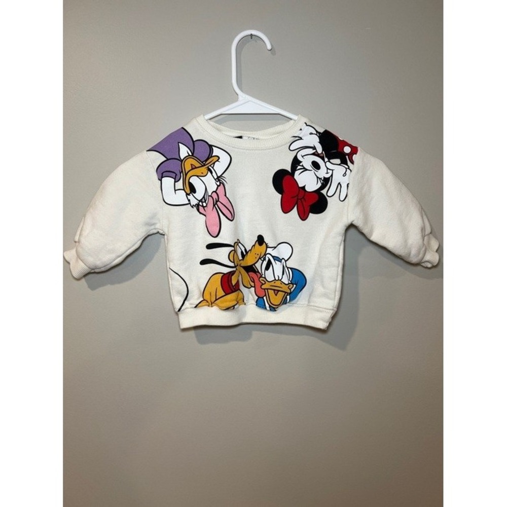 Zara x Disney Character Crewneck Long Sleeve Shirt